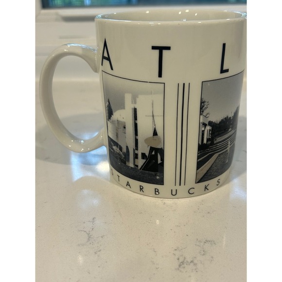 Starbucks Other - Starbucks Barista City Scenes Series Atlanta Coffee Mug 2003 Black White 16oz